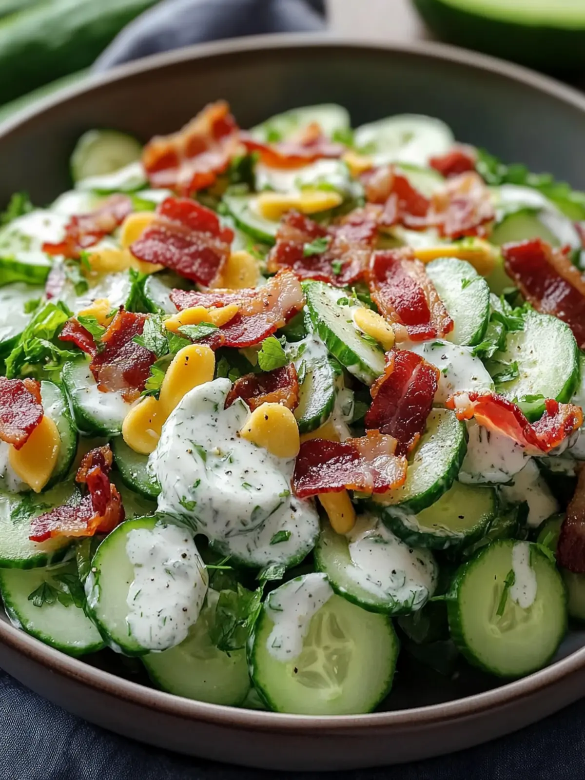 Refreshing Cucumber Bacon Ranch Salad That Everyone Will Love 5 Cucumber Bacon Ranch Salad
