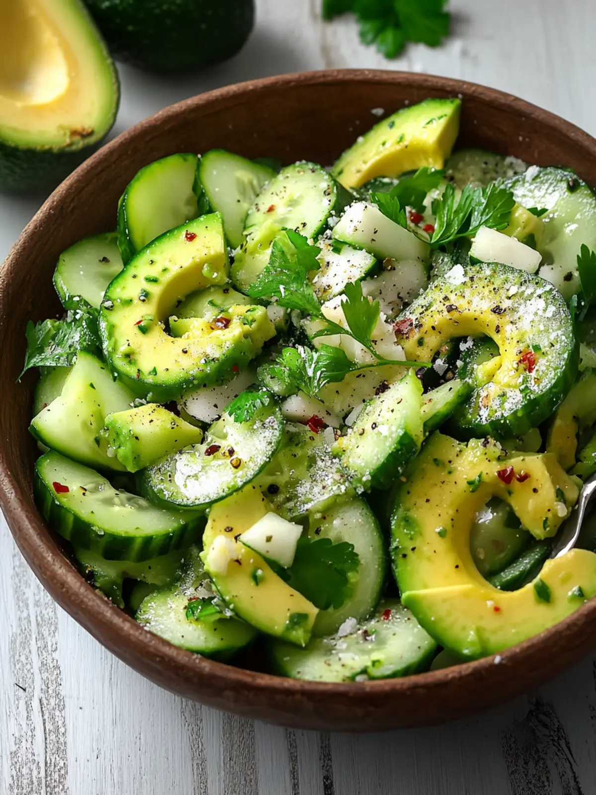 Perfect Your Summer with Tangy Cucumber and Avocado Salad 3 Tangy Cucumber and Avocado Salad