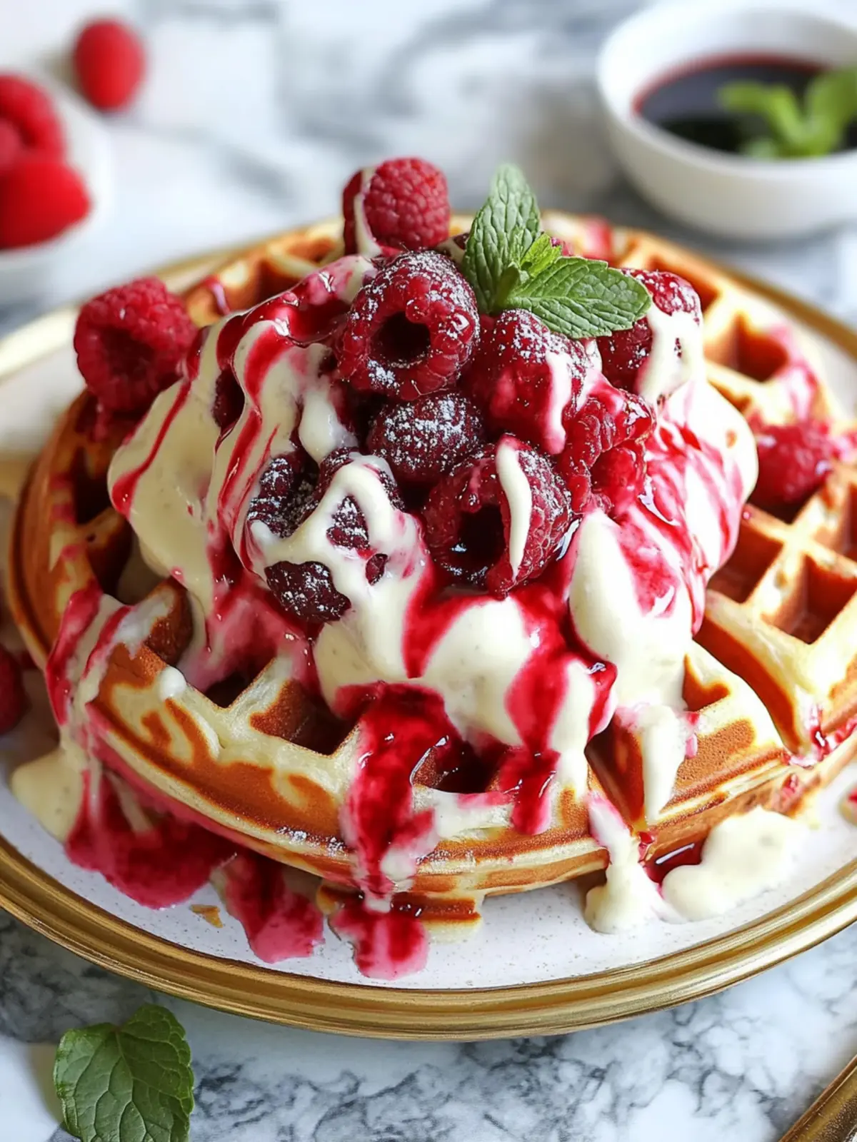 Red Velvet Marble Waffles: A Delectable Breakfast Delight 4 Red Velvet Marble Waffles