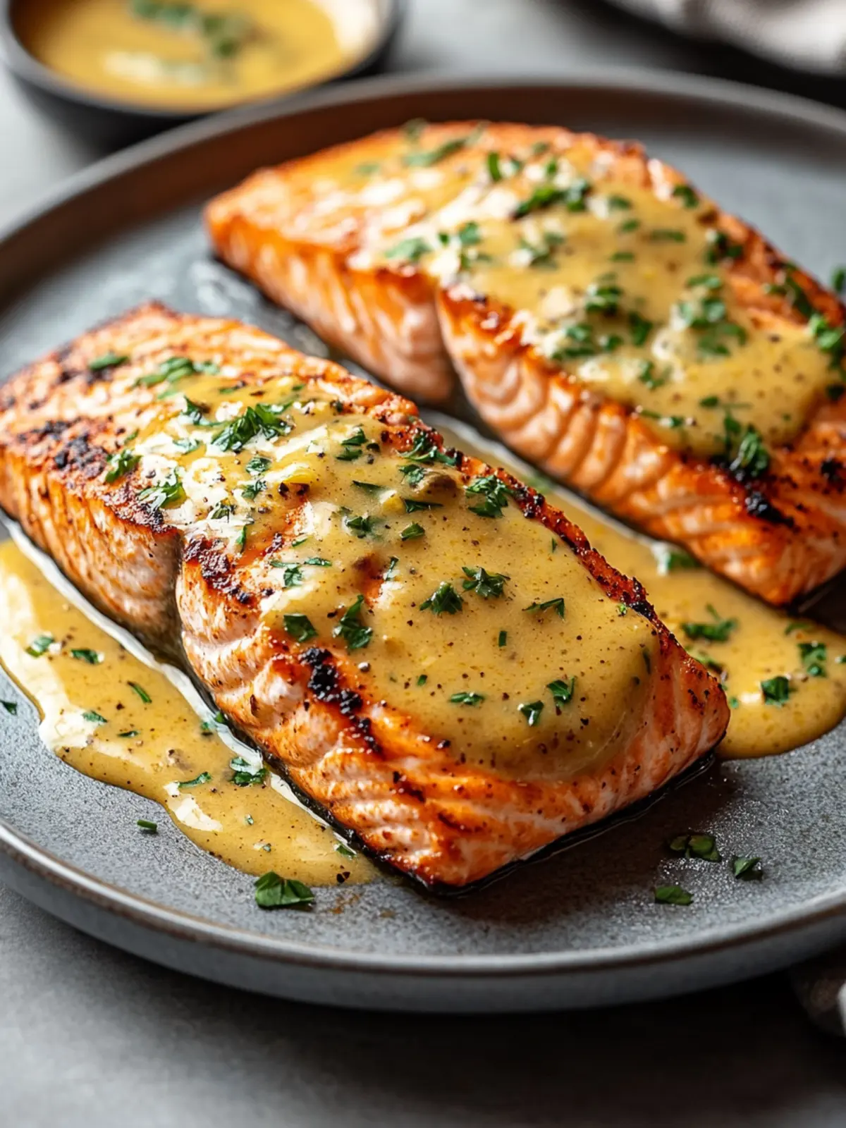 Succulent Air Fryer Salmon with Mustard Sauce in 17 Minutes 5 Air Fryer Salmon with Mustard Sauce