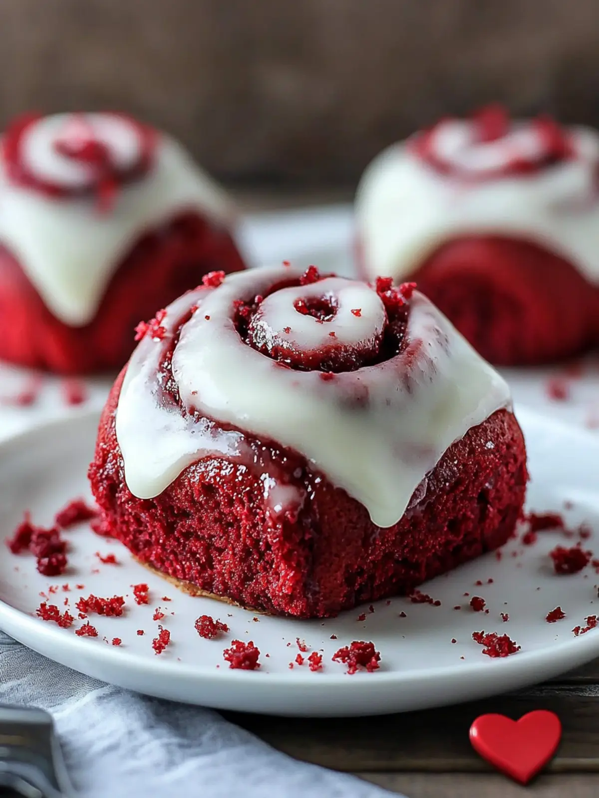 Decadent Red Velvet Cinnamon Rolls with Cream Cheese Glaze 2 Red Velvet Cinnamon Rolls with Cream Cheese Glaze