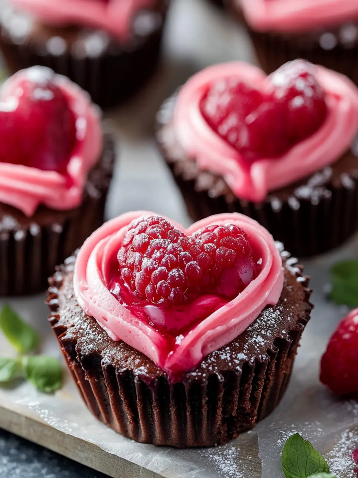 Raspberry Truffle Heart Cupcakes for a Sweet Heartfelt Treat 4 Raspberry Truffle Heart Cupcakes