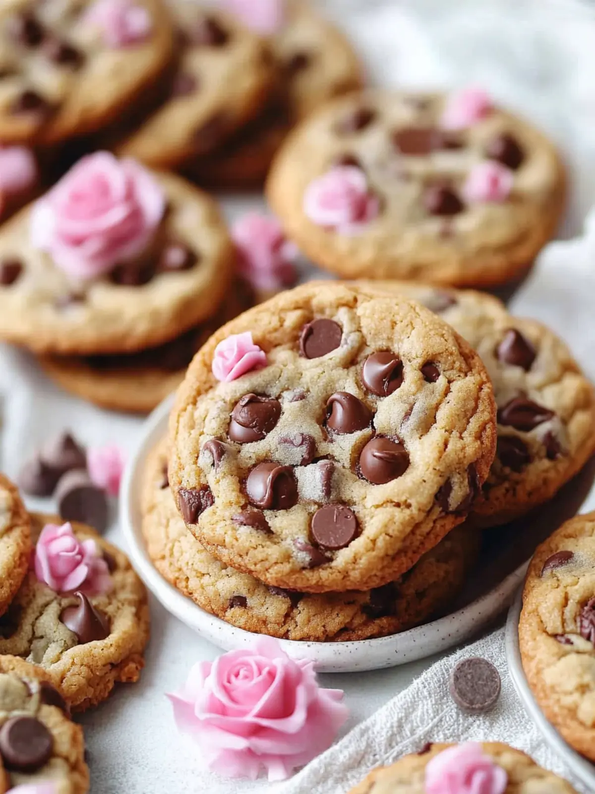 Rose Chocolate Chip Cookies for a Sweet Floral Delight 2 Rose Chocolate Chip Cookies
