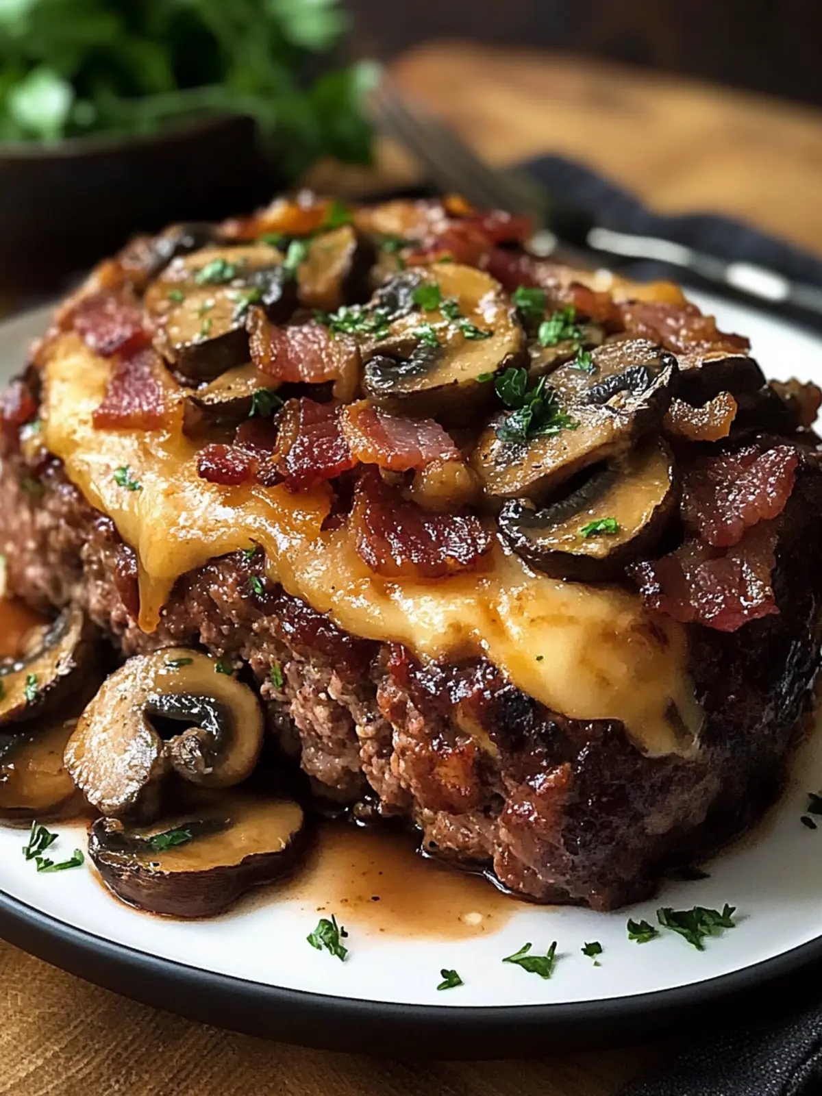 Swiss Bacon Mushroom Meatloaf: A Delicious Dinner Twist 4 Swiss Bacon Mushroom Meatloaf