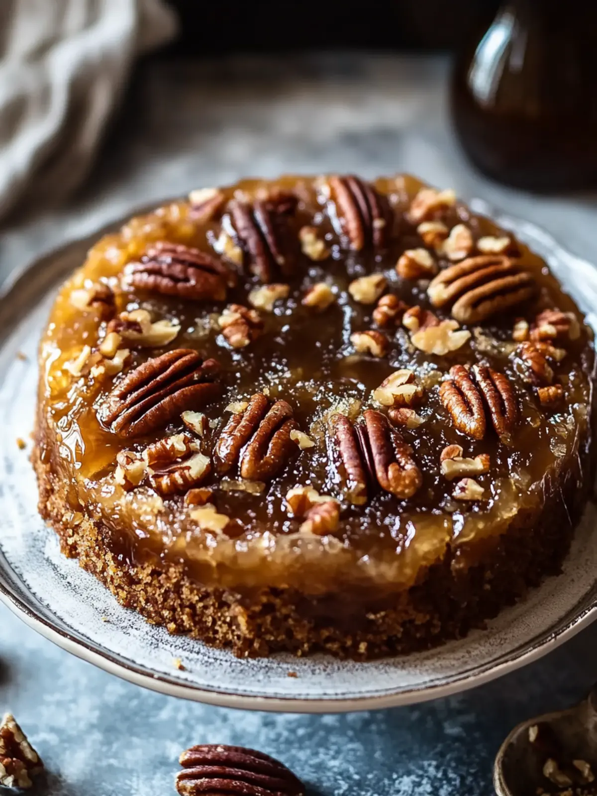 Pecan Upside Down Cake with Caramelized Magic for Wow Moments 2 Pecan Upside Down Cake with Caramelized Magic