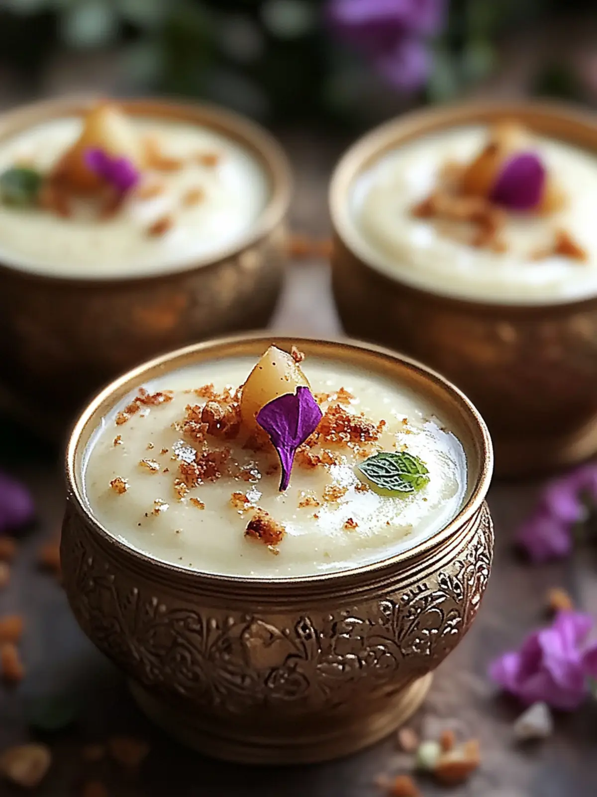 Delight in Sitaphal Phirni in Motichoor Cups for a Tropical Treat 5 Sitaphal Phirni in Motichoor Cups