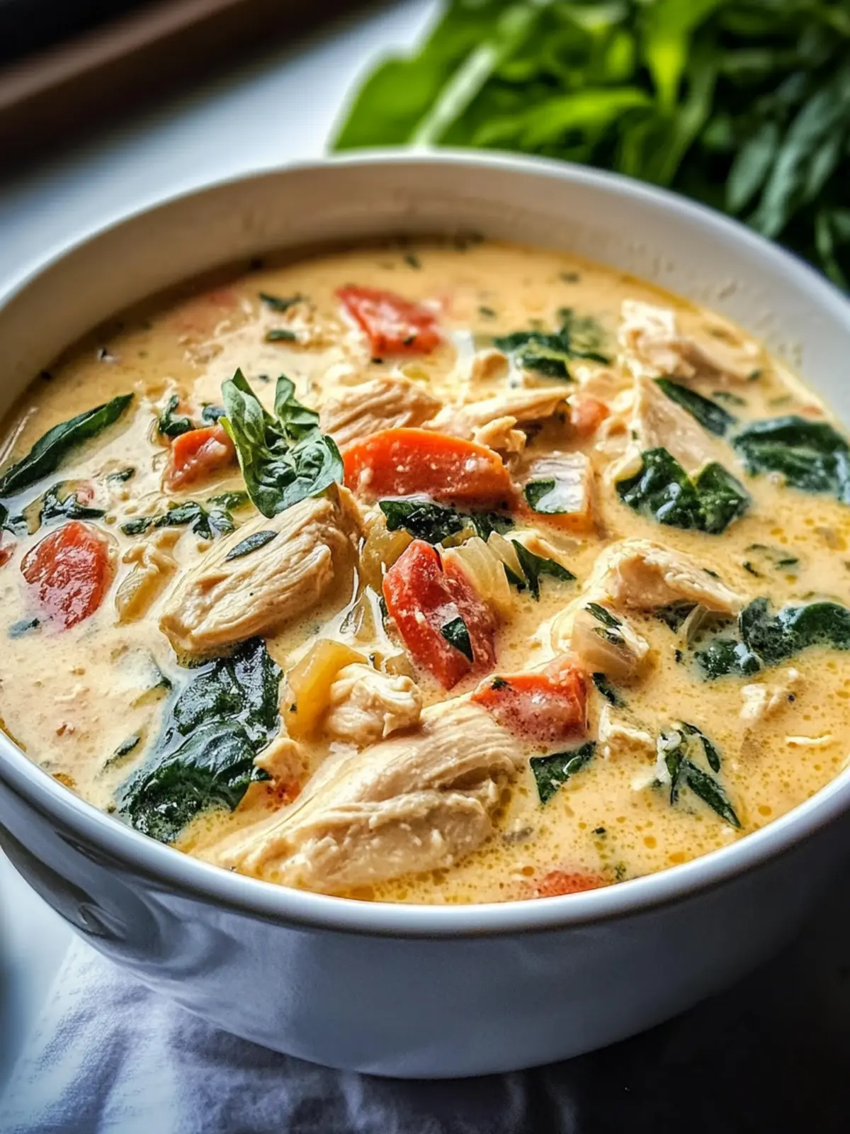 Creamy Tuscan Chicken Soup: A Cozy Italian Delight 3 Creamy Tuscan Chicken Soup