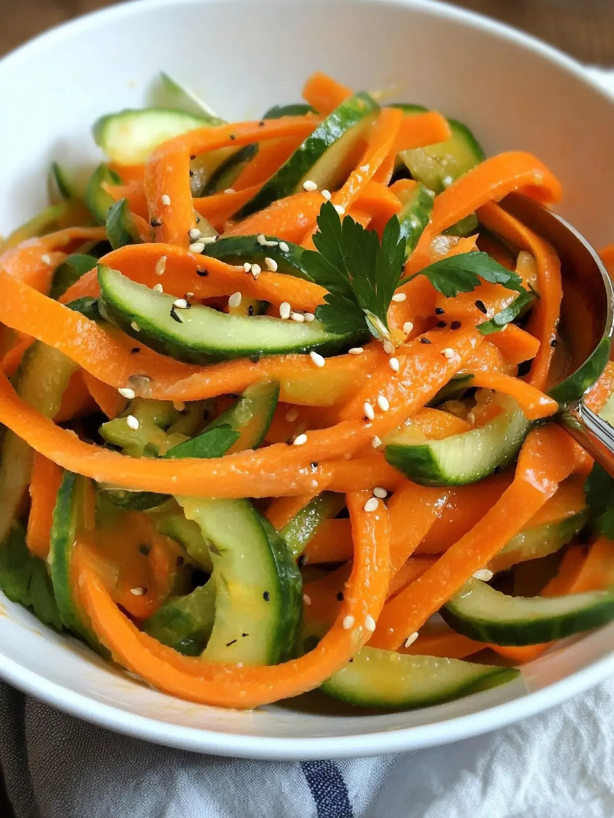 Refreshing Crunchy Asian Cucumber Carrot Salad in 10 Minutes 4 Crunchy Asian Cucumber Carrot Salad