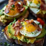 Avocado Bacon and Egg Toasts with a Sweet Heat Twist 7 Avocado Bacon and Egg Toasts
