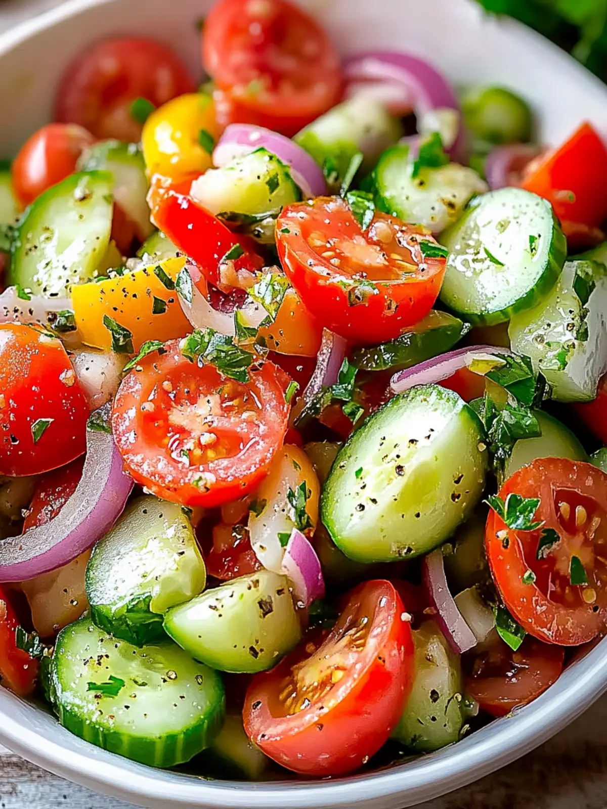 Zesty Tomato Cucumber Salad to Brighten Your Summer Meals 5 Tomato Cucumber Salad