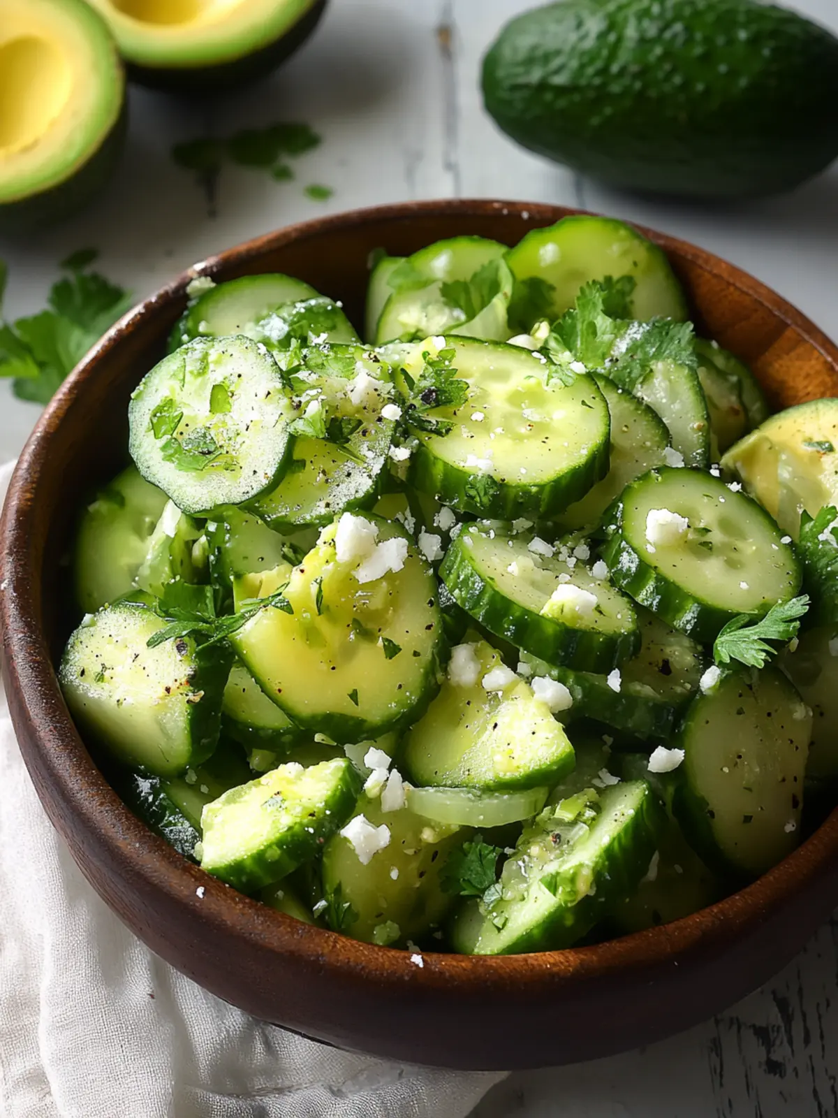 Perfect Your Summer with Tangy Cucumber and Avocado Salad 2 Tangy Cucumber and Avocado Salad