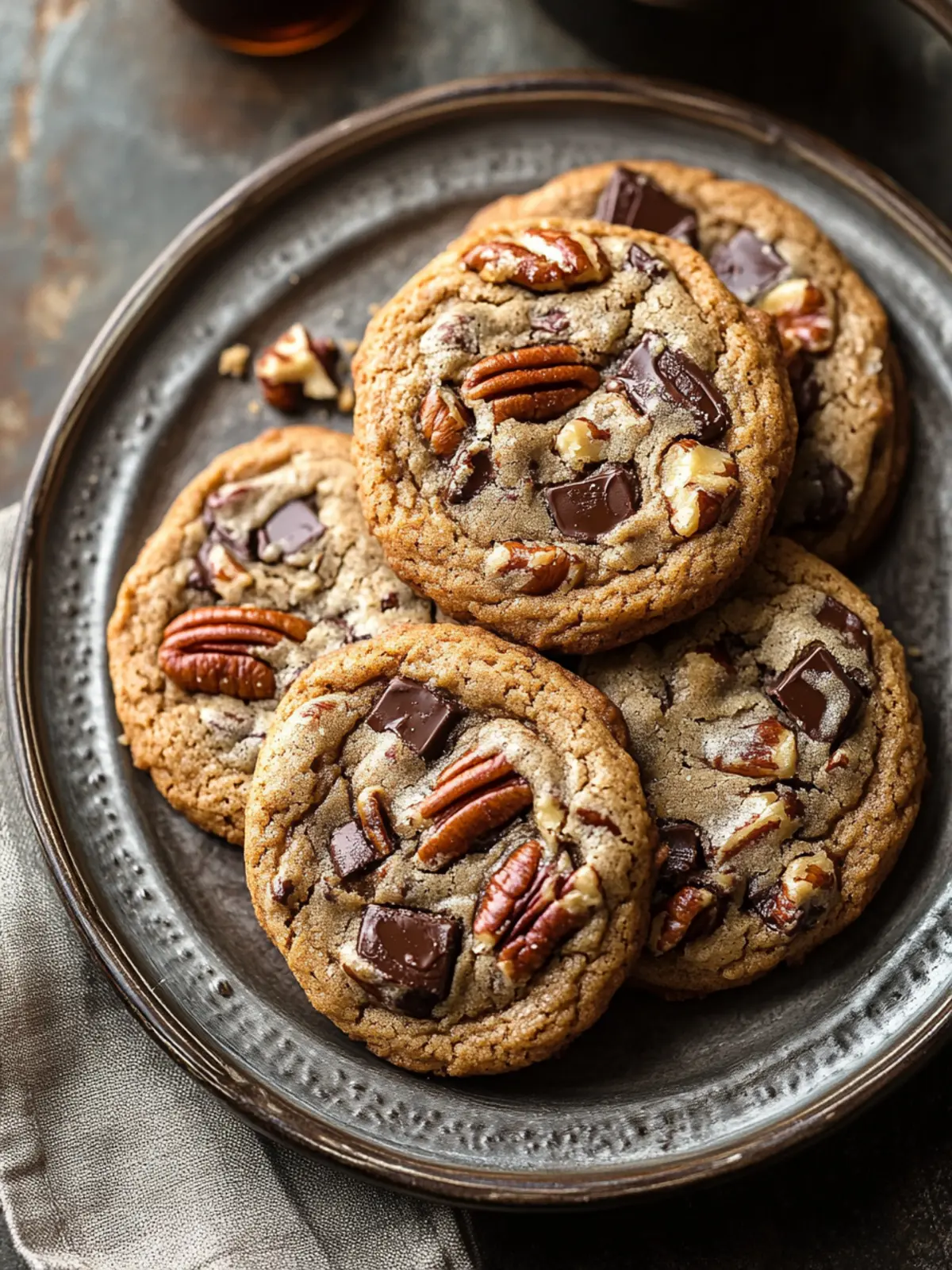 Decadent Brown Butter Bourbon Pecan Chocolate Chunk Cookies 4 Brown Butter Bourbon Pecan Chocolate Chunk Cookies
