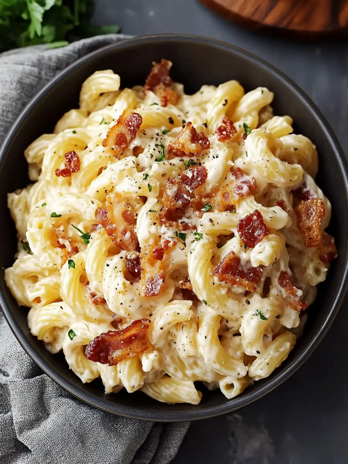 Creamy Bacon Cheddar Ranch Pasta That'll Wow Your Guests 3 Creamy Bacon Cheddar Ranch Pasta