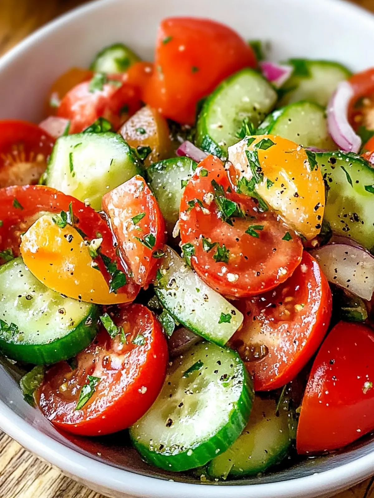 Zesty Tomato Cucumber Salad to Brighten Your Summer Meals 2 Tomato Cucumber Salad