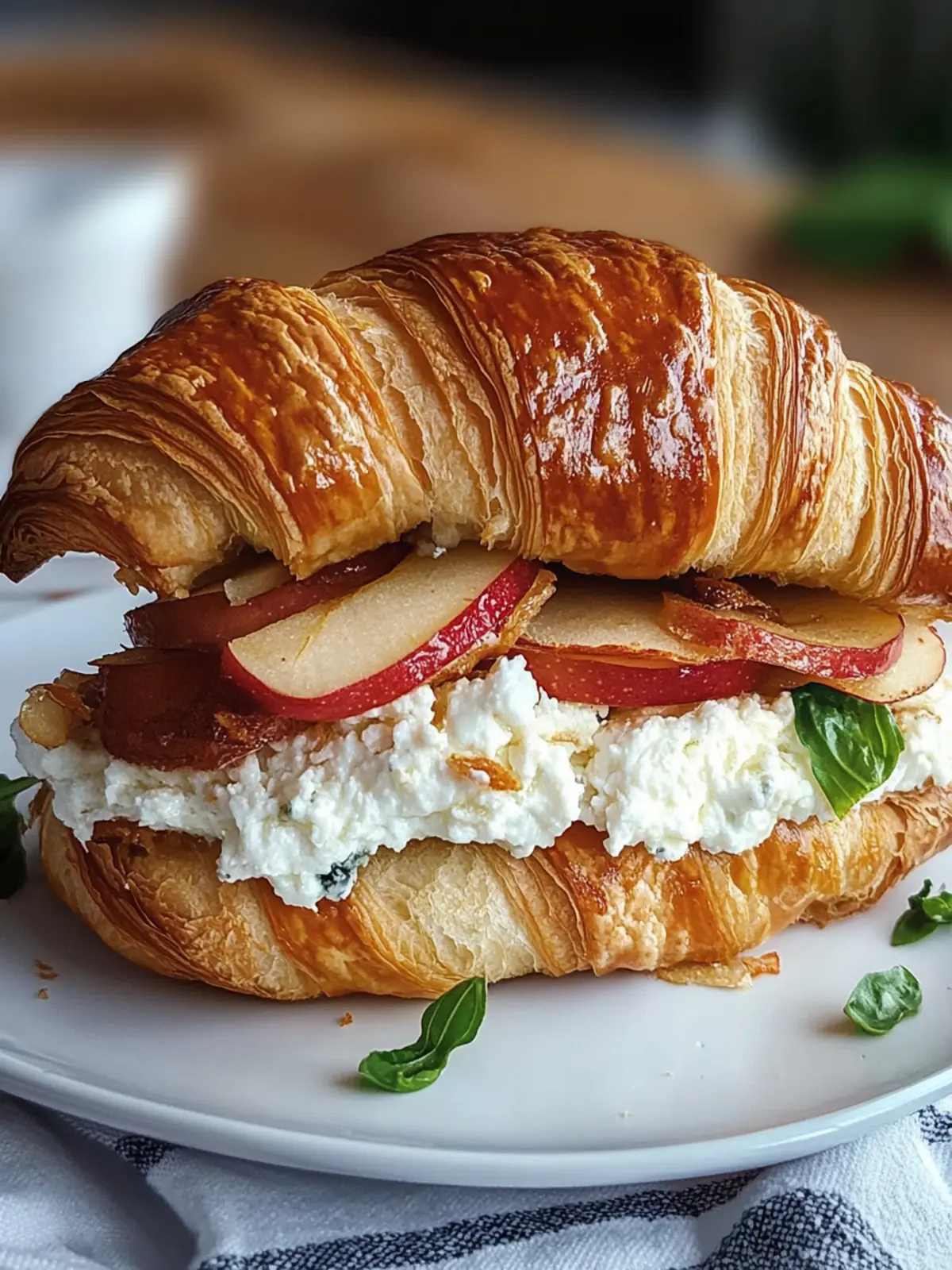 Apple & Goat Cheese Croissant Sandwich for a Gourmet Twist 4 Apple & Goat Cheese Croissant Sandwich