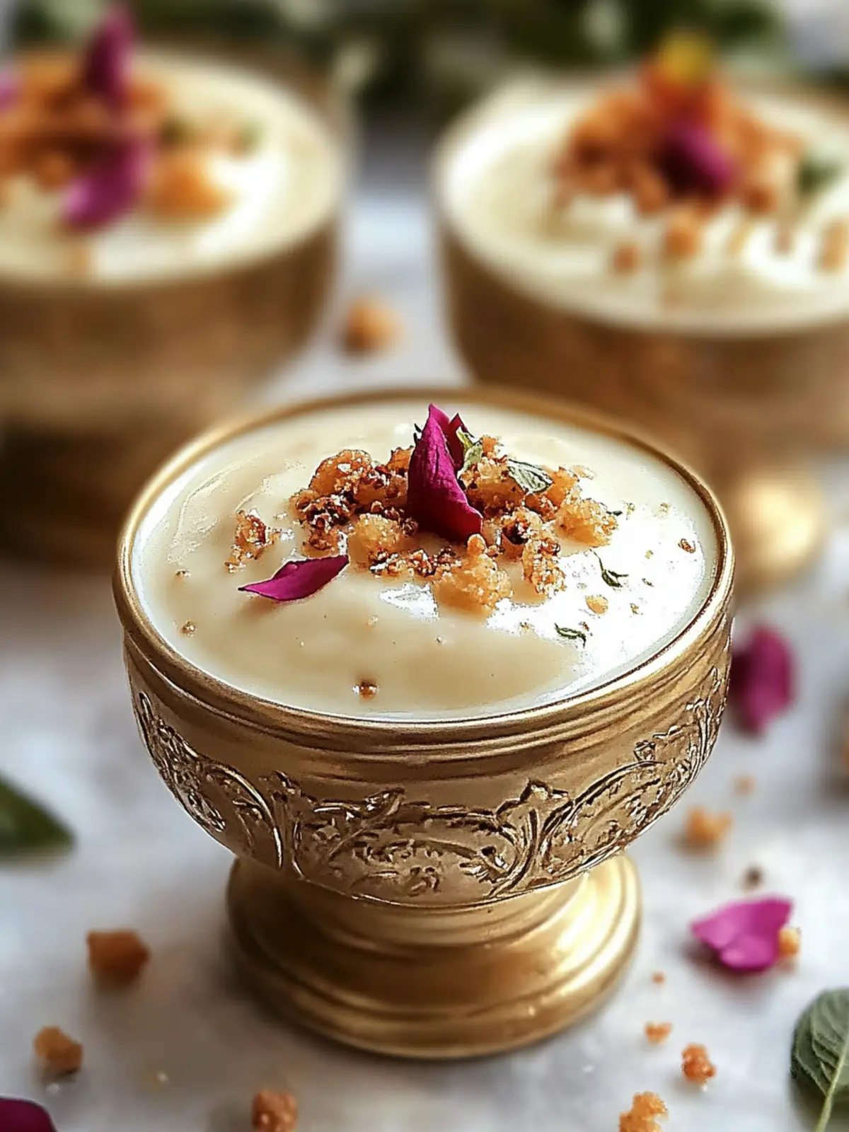 Delight in Sitaphal Phirni in Motichoor Cups for a Tropical Treat 2 Sitaphal Phirni in Motichoor Cups
