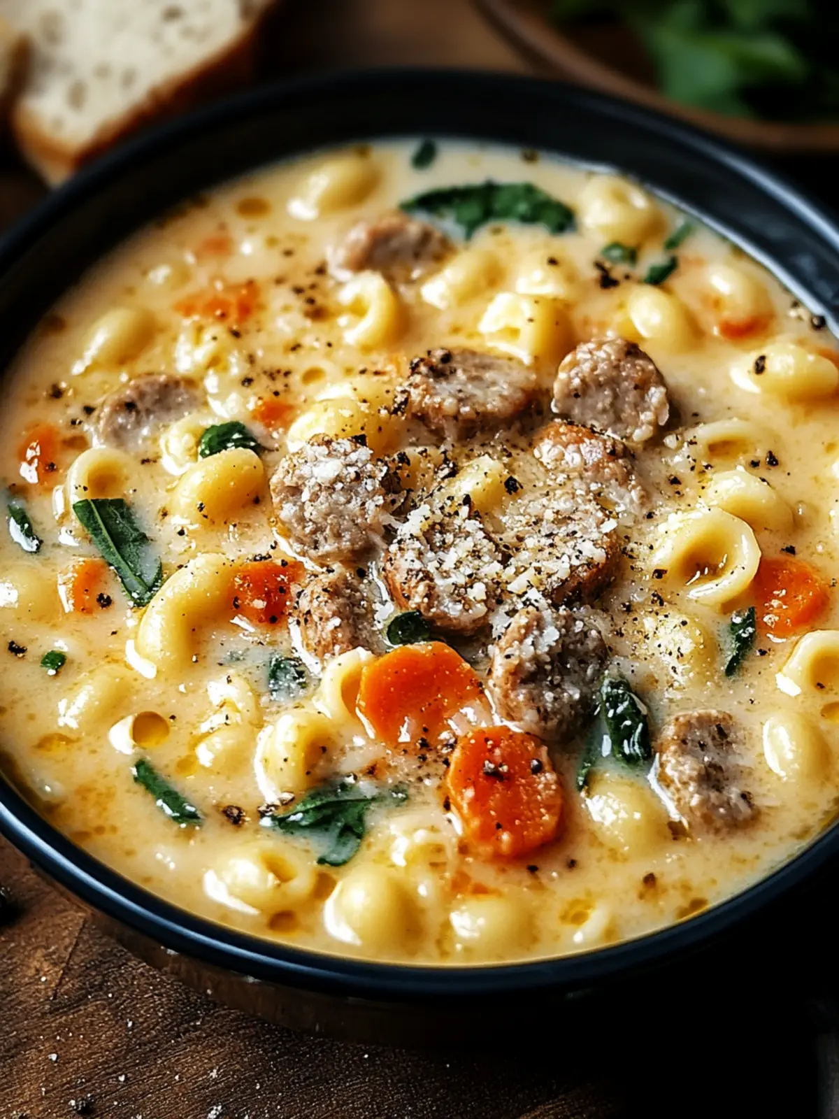 Warm Up with Creamy Parmesan Italian Sausage Ditalini Soup 3 Creamy Parmesan Italian Sausage Ditalini Soup