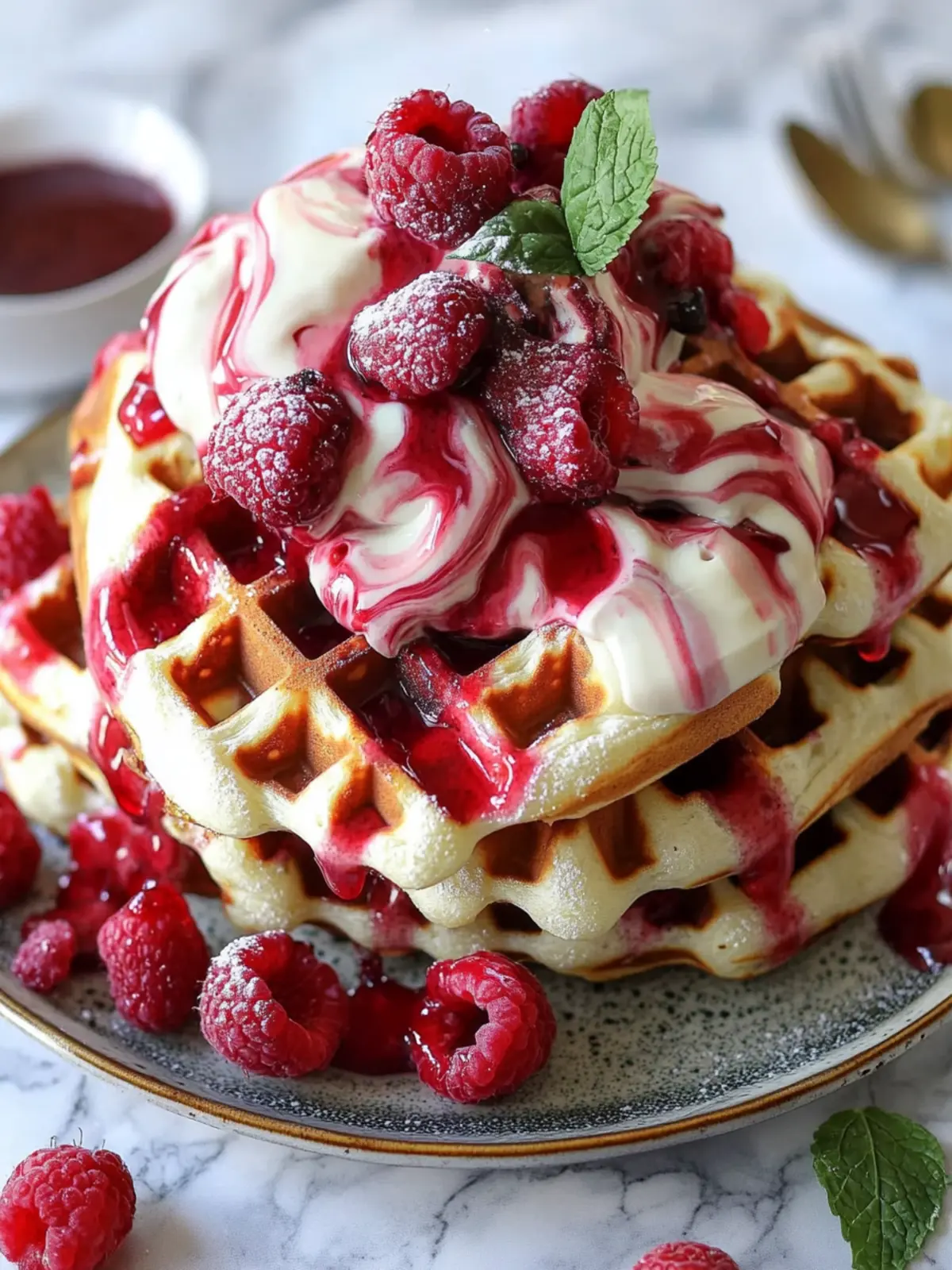 Red Velvet Marble Waffles: A Delectable Breakfast Delight 3 Red Velvet Marble Waffles