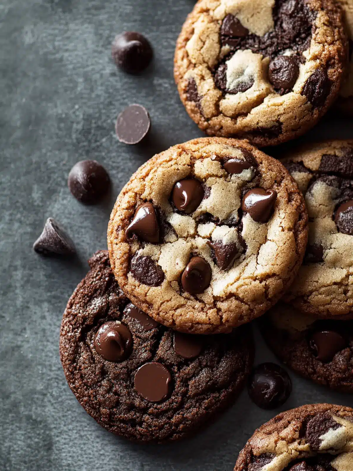 Marbled Brownie Chocolate Chip Cookies for Double the Joy 5 Brownie Chocolate Chip Cookies