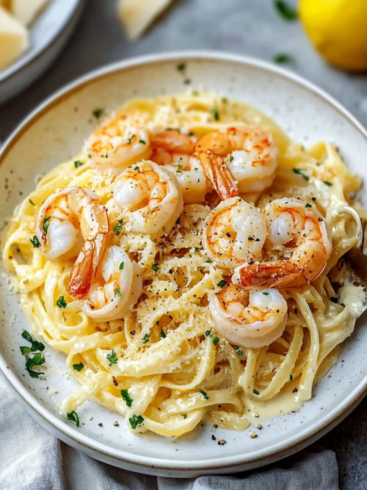 Indulge in Shrimp Scampi Garlic Cream Pasta Bliss 2 Shrimp Scampi Garlic Cream Pasta