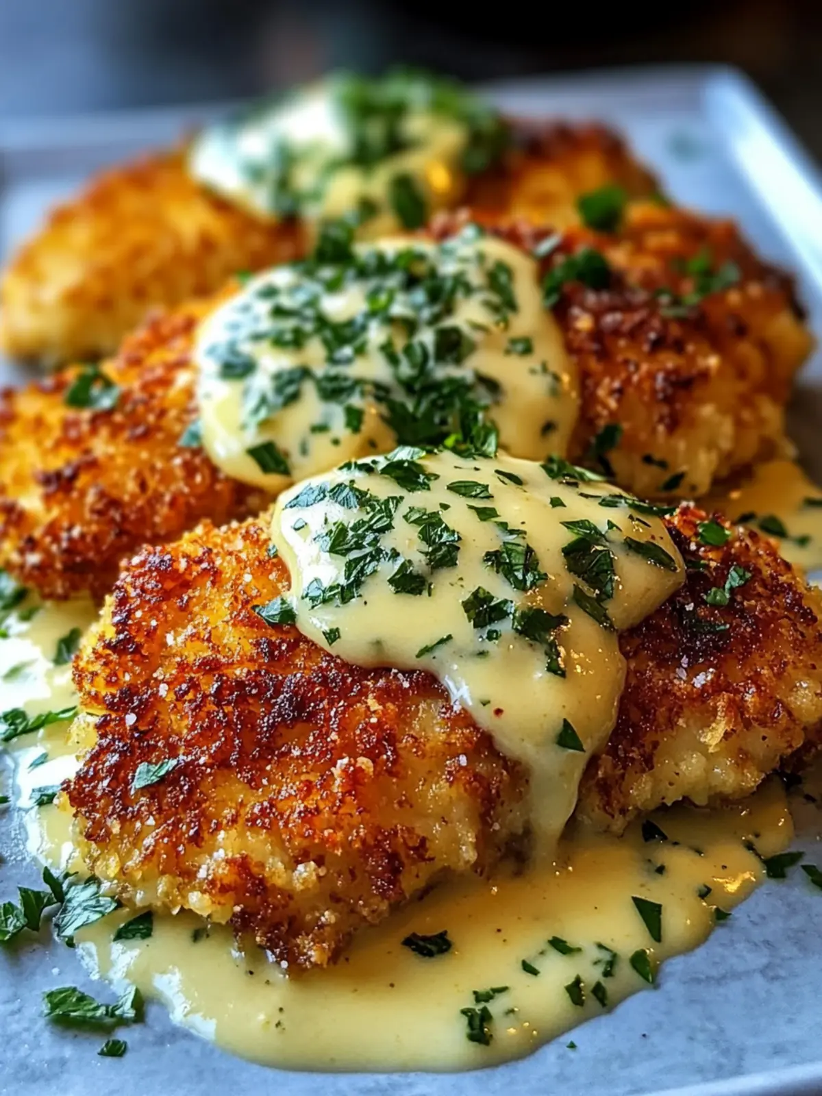 Crispy Parmesan Chicken w/ Creamy Garlic Sauce for Cozy Nights 5 Crispy Parmesan Chicken w/ Creamy Garlic Sauce
