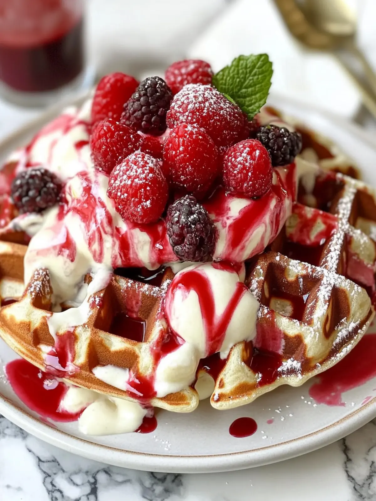 Red Velvet Marble Waffles: A Delectable Breakfast Delight 2 Red Velvet Marble Waffles