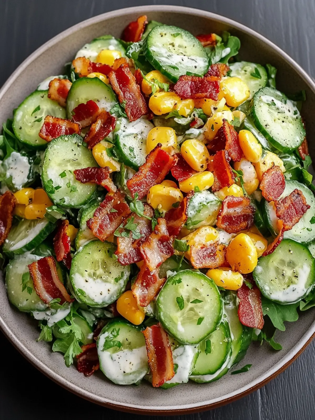 Refreshing Cucumber Bacon Ranch Salad That Everyone Will Love 2 Cucumber Bacon Ranch Salad