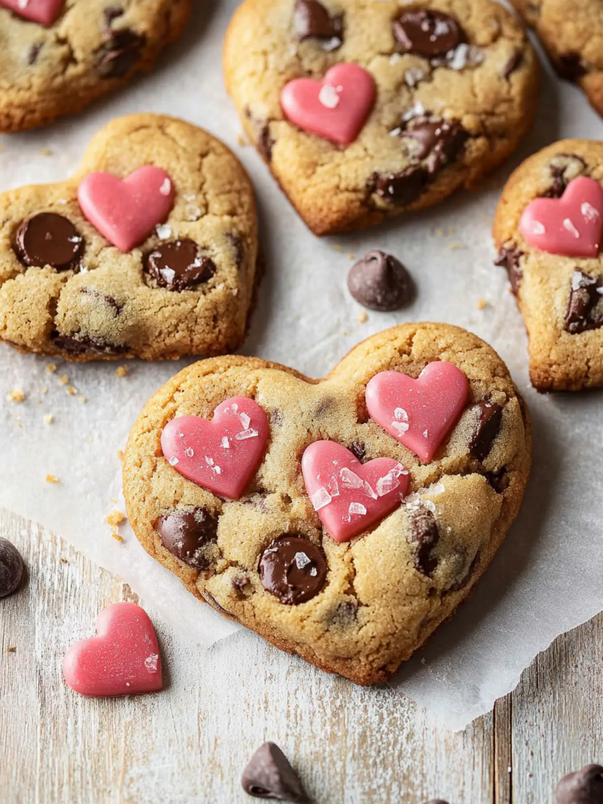 Heart Shaped Chocolate Chip Cookies for Sweet Valentine's Joy 5 Heart Shaped Chocolate Chip Cookies
