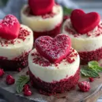 Irresistible Mini Red Velvet Heart Cheesecakes for Love Day 5 Mini Red Velvet Heart Cheesecakes