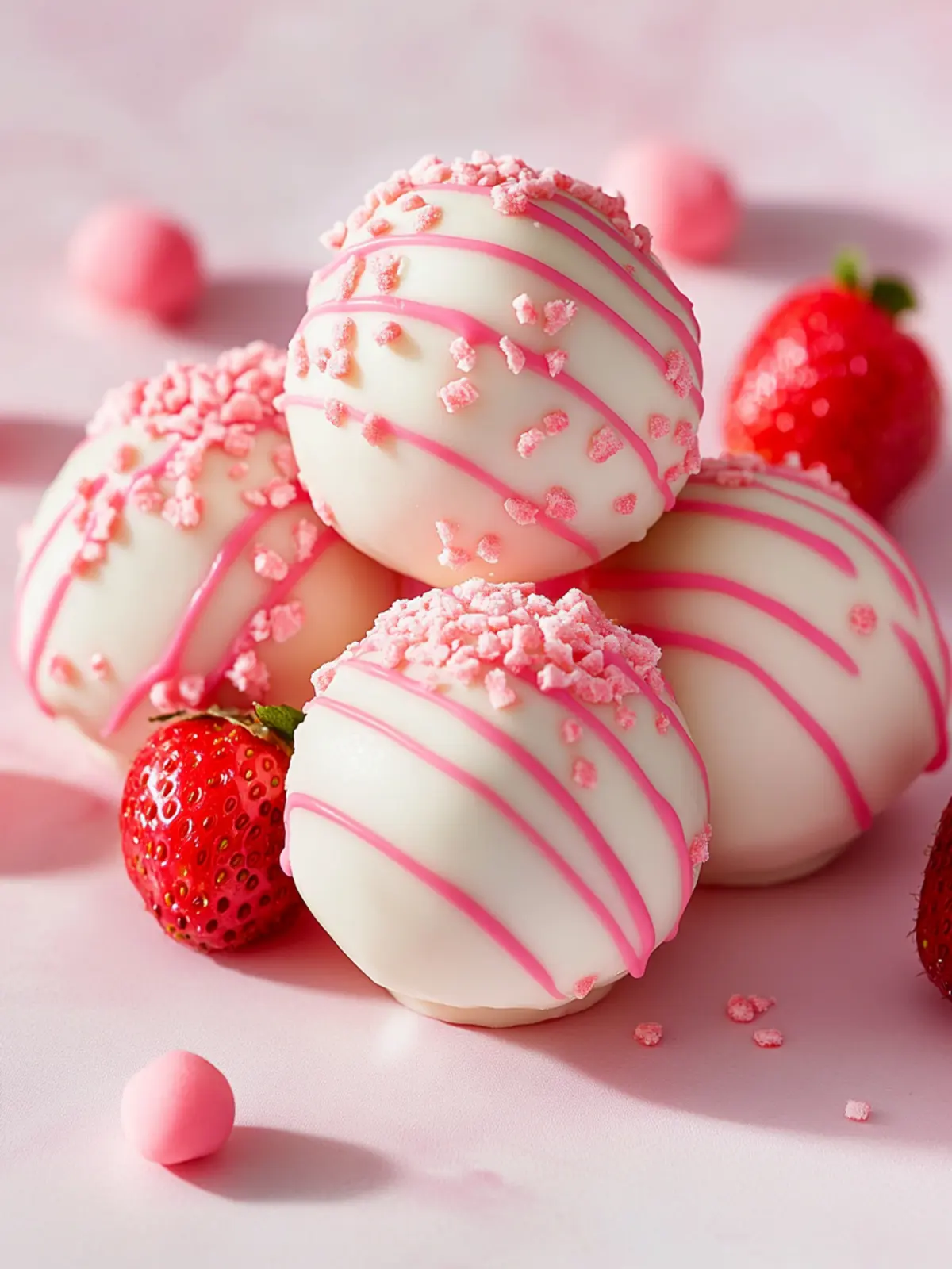 Sweet and Creamy Strawberry Shortcake Truffles You’ll Love 3 Strawberry Shortcake Truffles