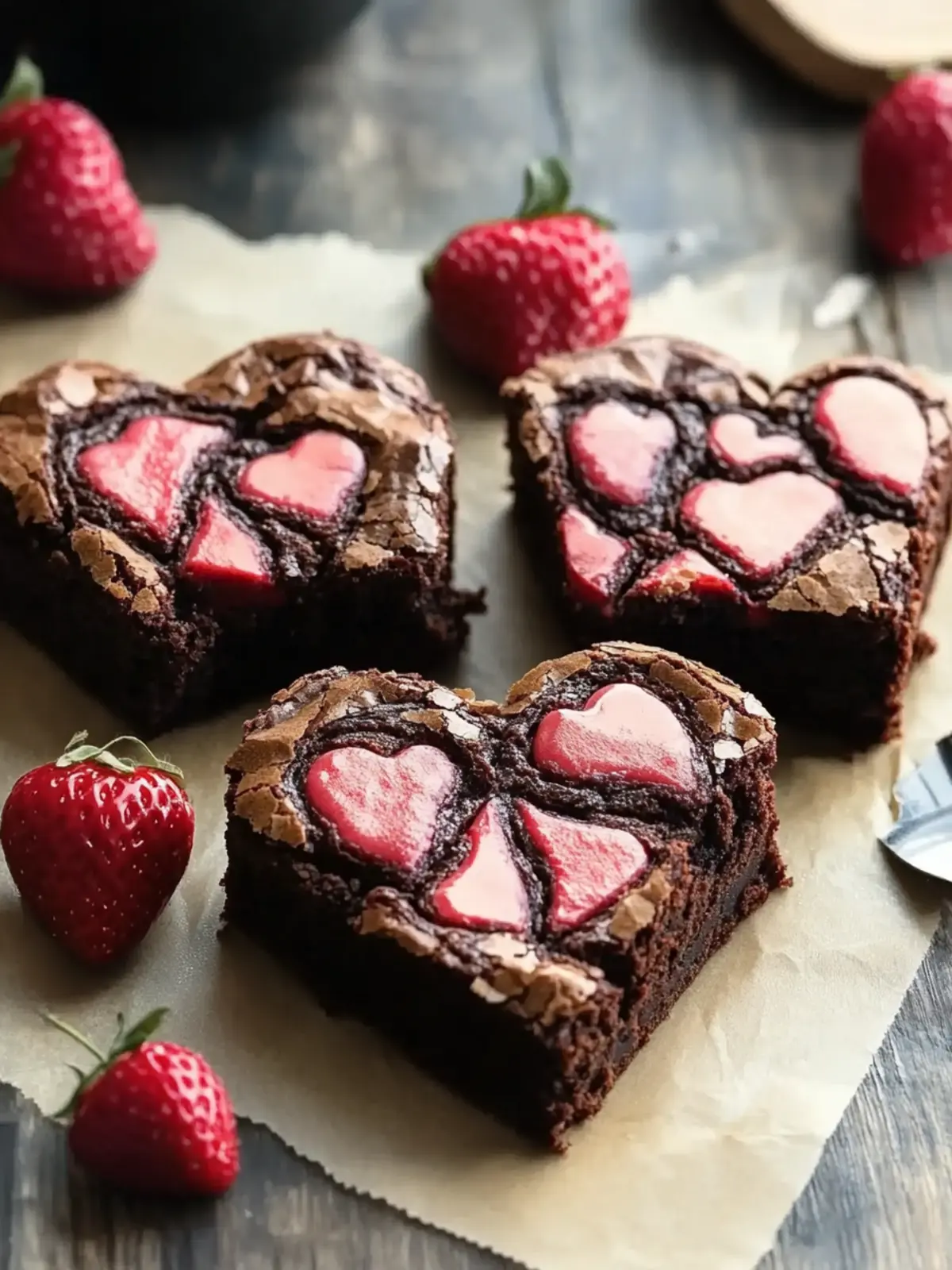 Heart Shaped Brownies with Raspberry Swirl and Cheesecake Bliss 5 Heart Shaped Brownies