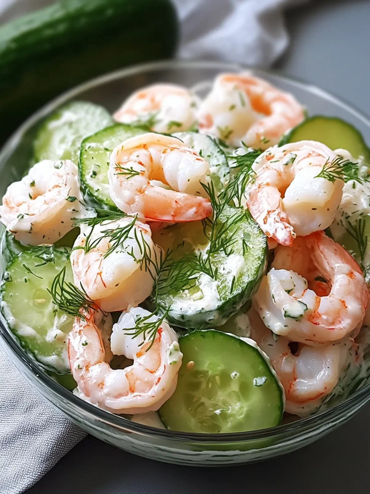 Creamy Cucumber Shrimp Salad that's Quick, Fresh, and Flavorful 3 Creamy Cucumber Shrimp Salad
