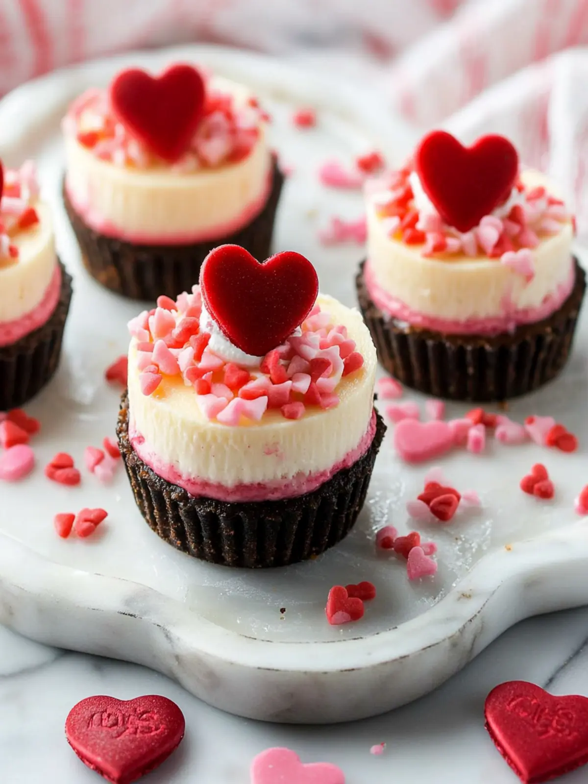 Irresistible Mini Valentine Cheesecakes for Sweet Love 2 Mini Valentine Cheesecakes