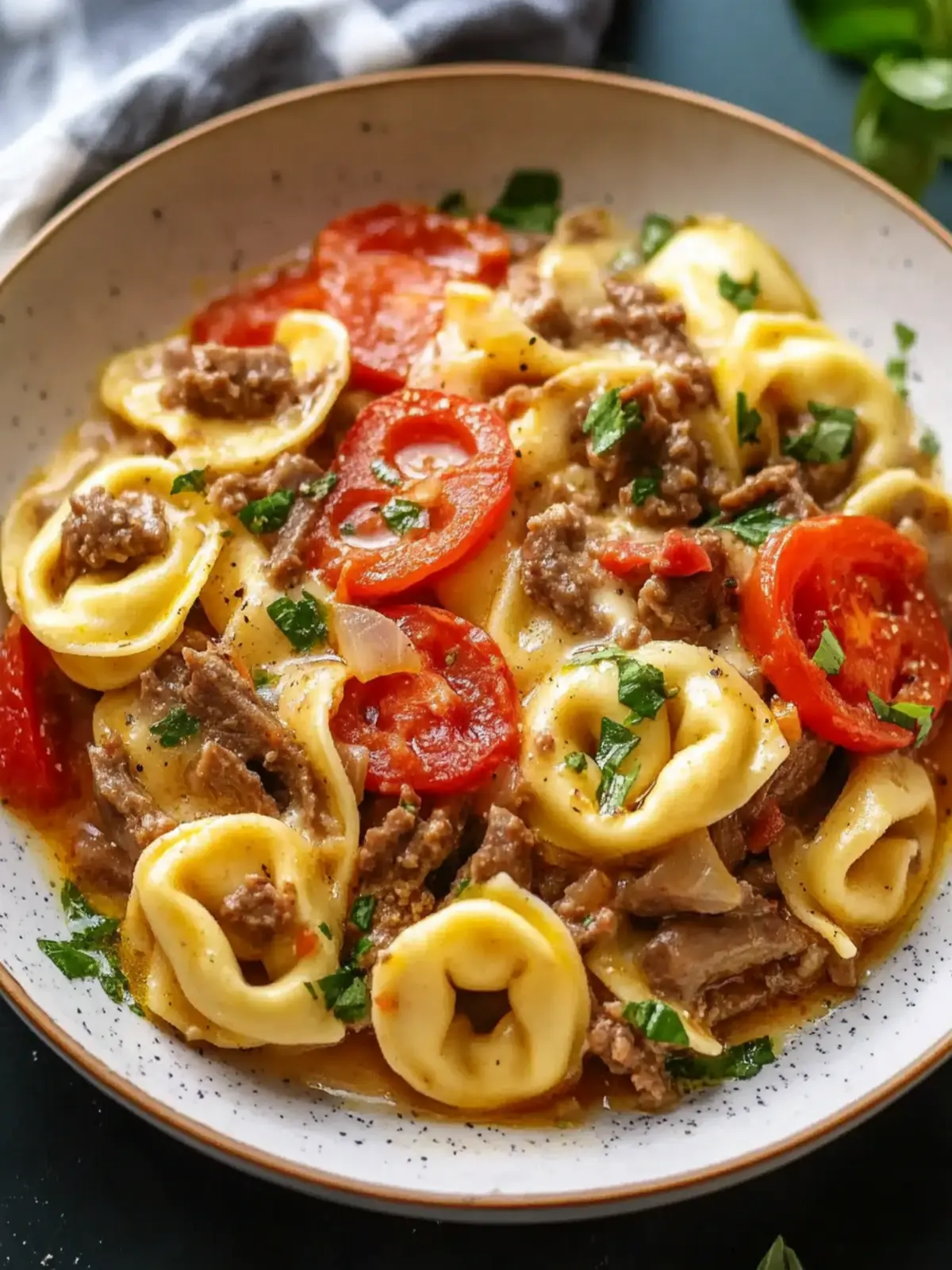 Crock Pot Cheesesteak Tortellini – A Cozy One-Pot Wonder 4 Crock Pot Cheesesteak Tortellini