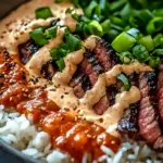 Korean BBQ Steak Rice Bowls with Spicy Cream Sauce Delight 5 Korean BBQ Steak Rice Bowls with Spicy Cream Sauce