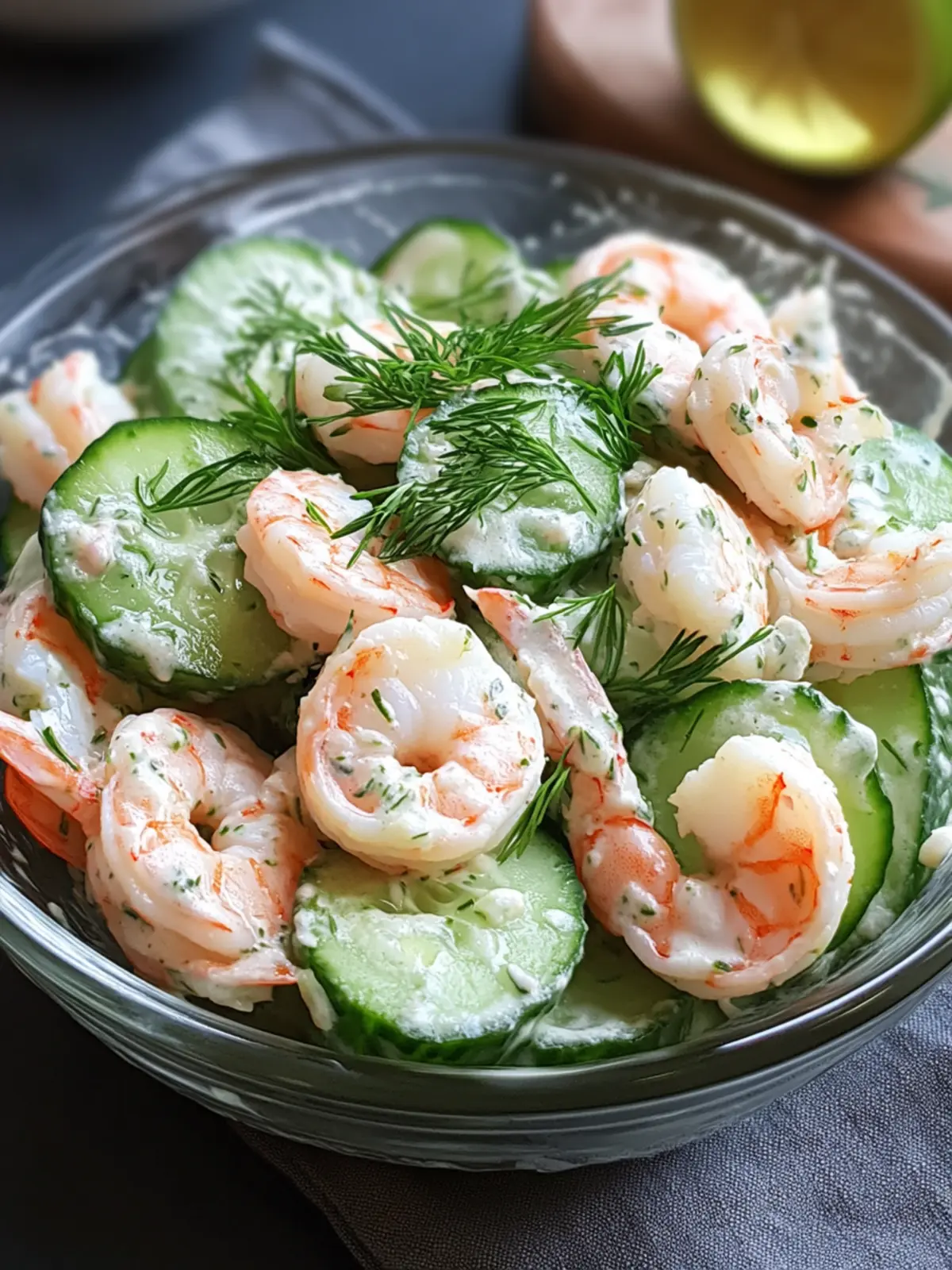 Creamy Cucumber Shrimp Salad that's Quick, Fresh, and Flavorful 2 Creamy Cucumber Shrimp Salad