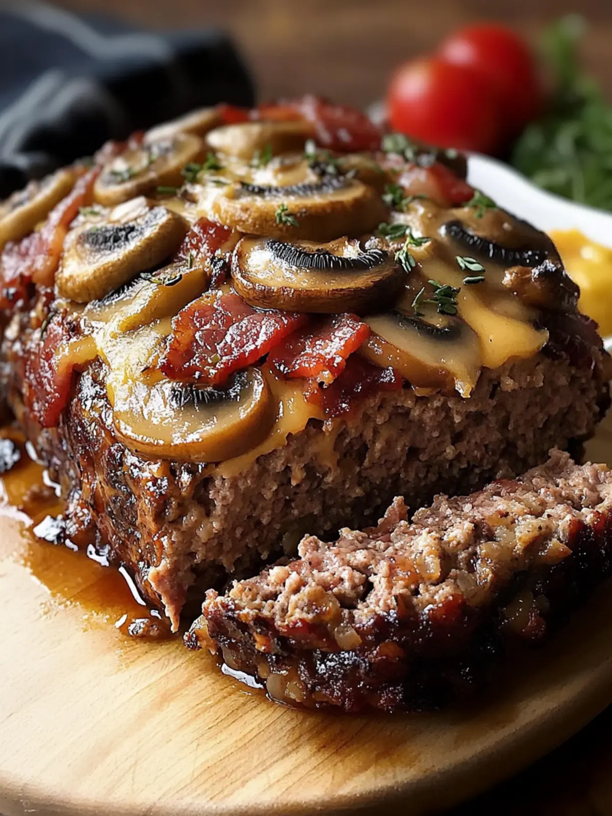 Swiss Bacon Mushroom Meatloaf: A Delicious Dinner Twist 2 Swiss Bacon Mushroom Meatloaf