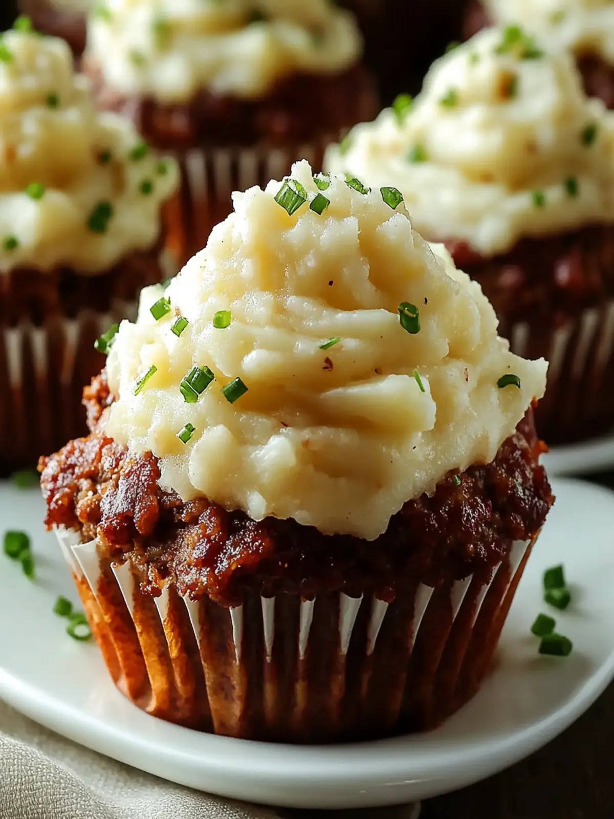 Meatloaf Cupcakes with Whipped Potato Topping: Comfort Redefined 5 Meatloaf Cupcakes with Whipped Potato Topping