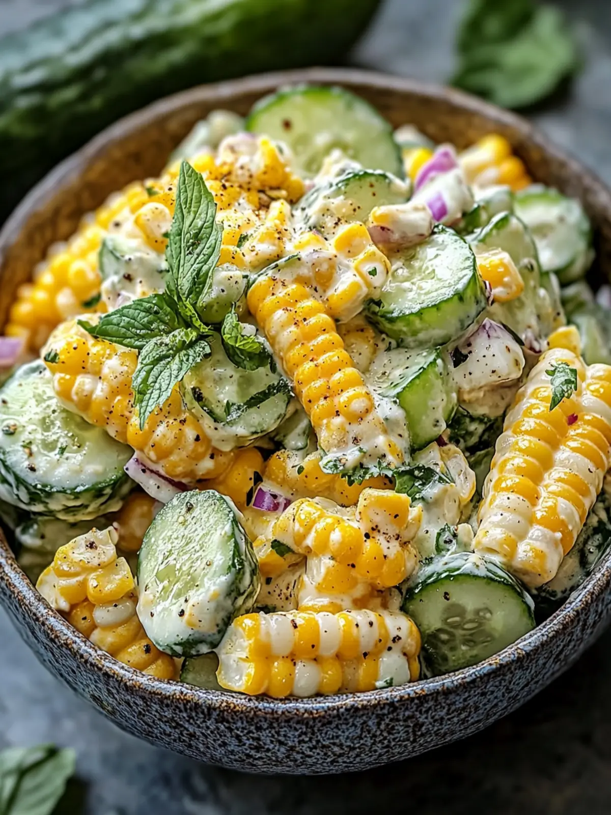 Street Corn Creamy Cucumber Salad: Your Summer Must-Try Delight 2 Street Corn Creamy Cucumber Salad