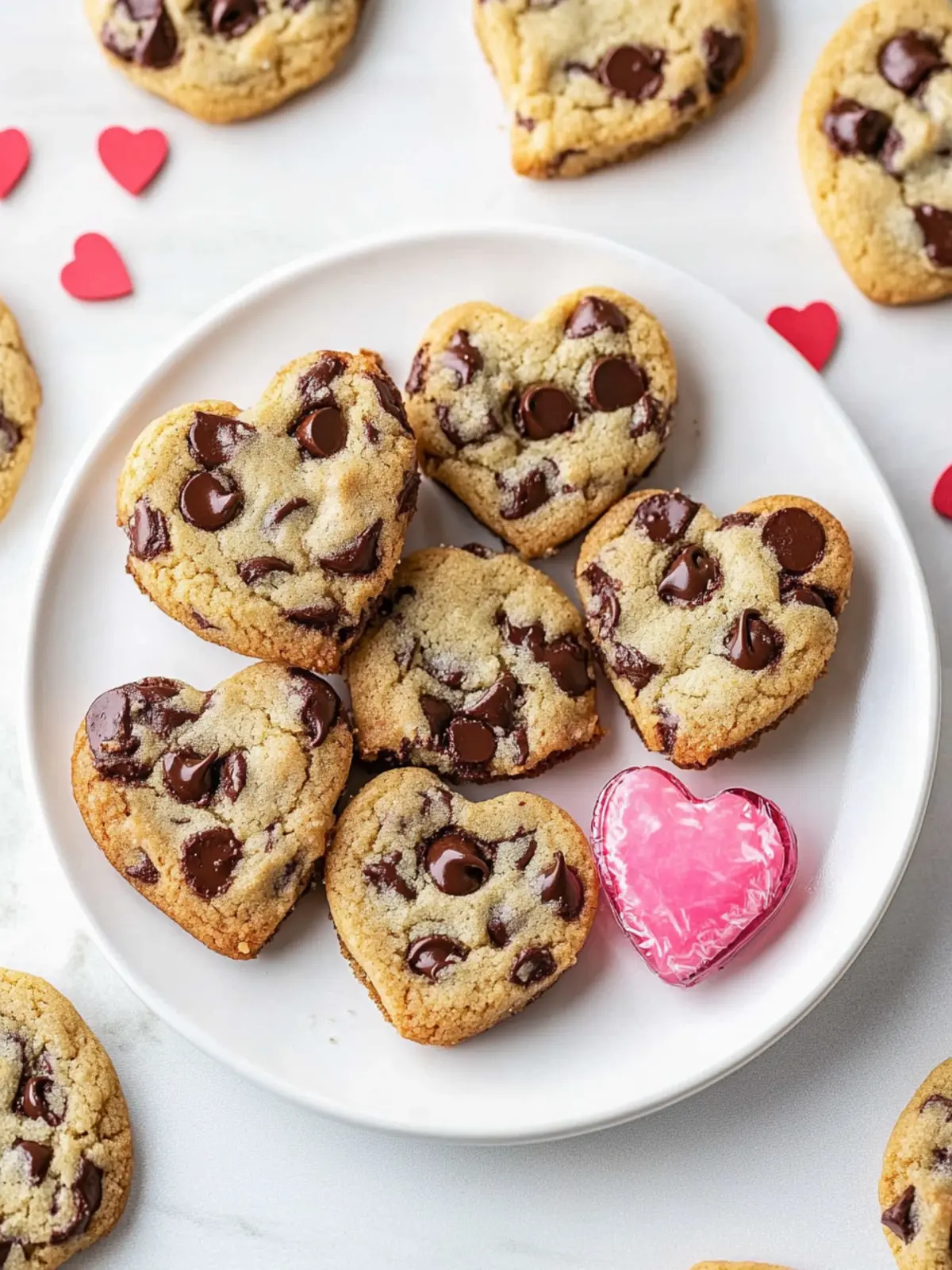 Heart Shaped Chocolate Chip Cookies for Sweet Valentine's Joy 3 Heart Shaped Chocolate Chip Cookies
