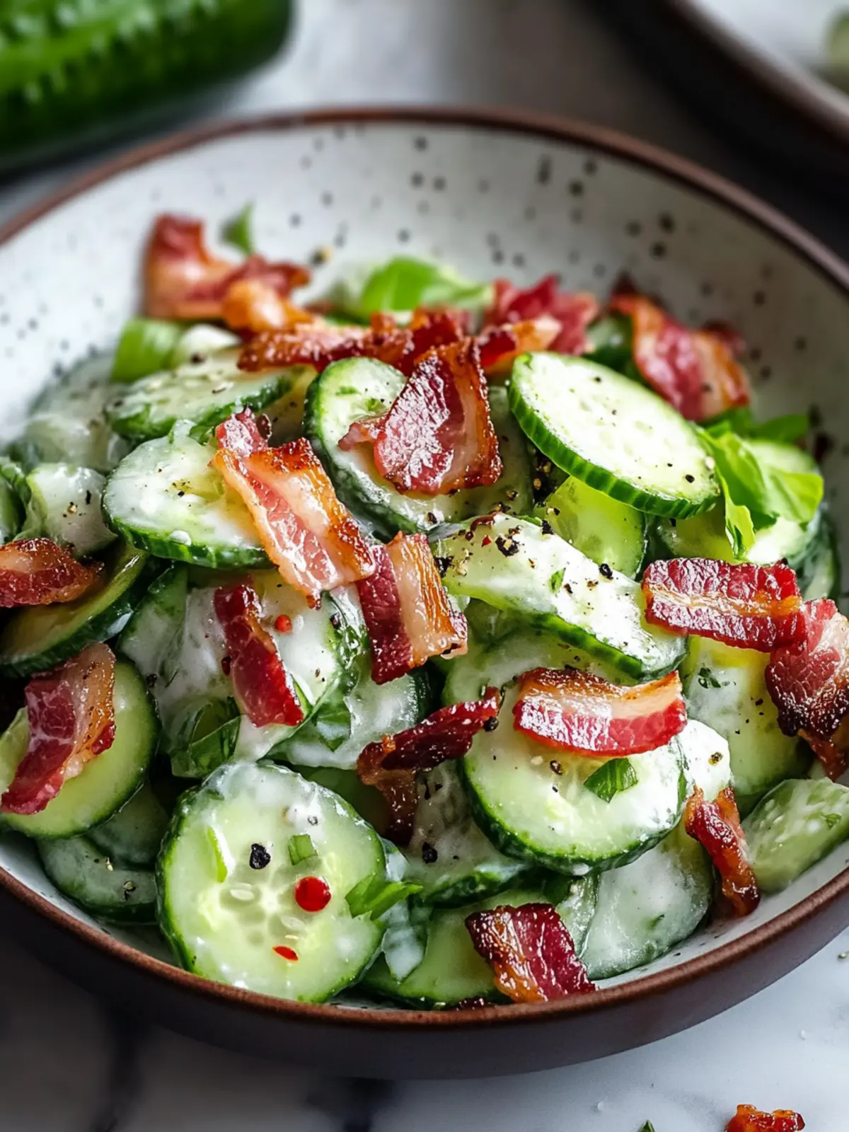 Crispy Crunchy Cucumber Salad with Bacon: A Summer Must-Try 5 Crispy Crunchy Cucumber Salad with Bacon