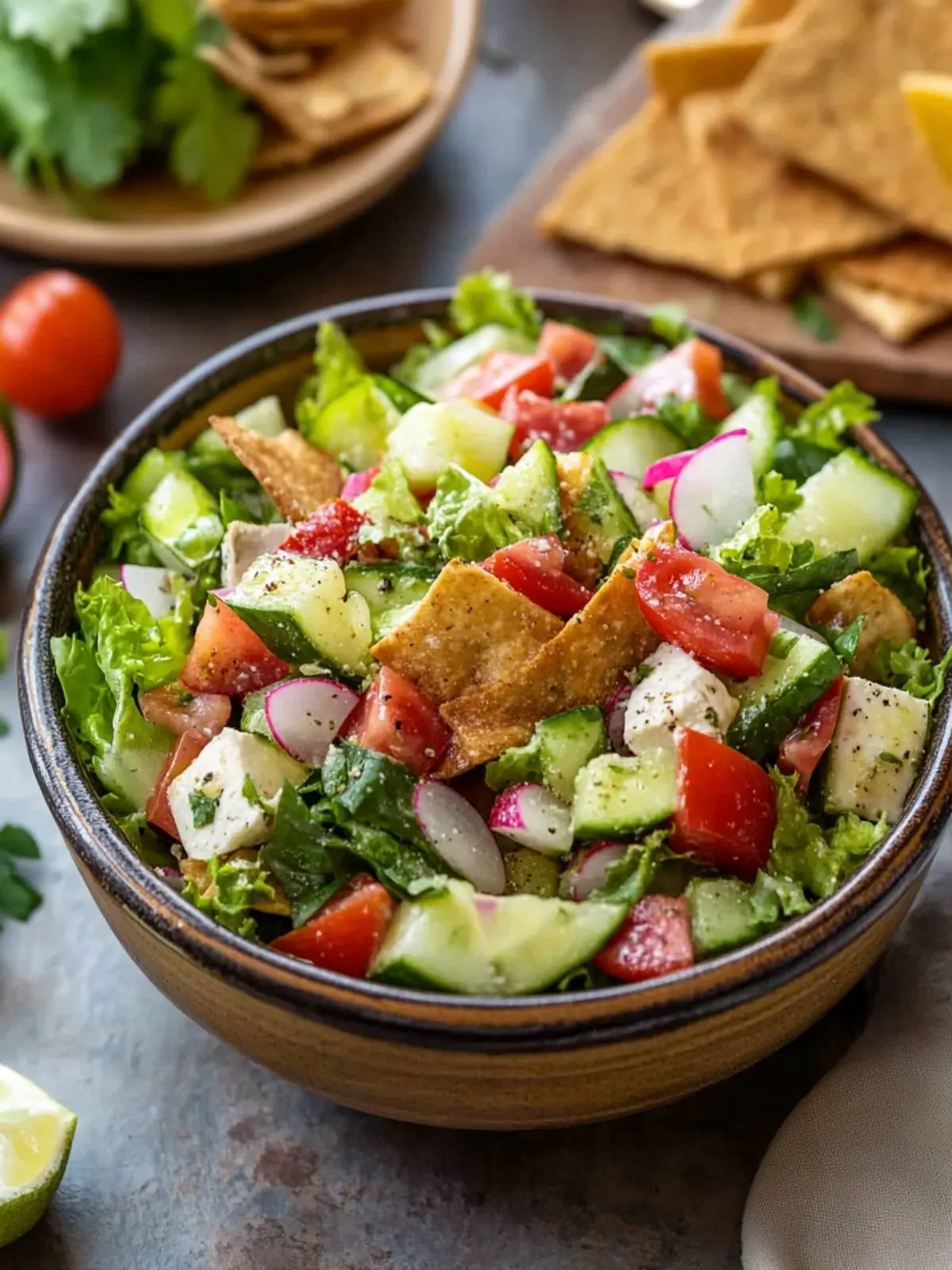 Zesty Authentic Fattoush Salad: Refresh Your Dinner Tonight 2 Authentic Fattoush Salad