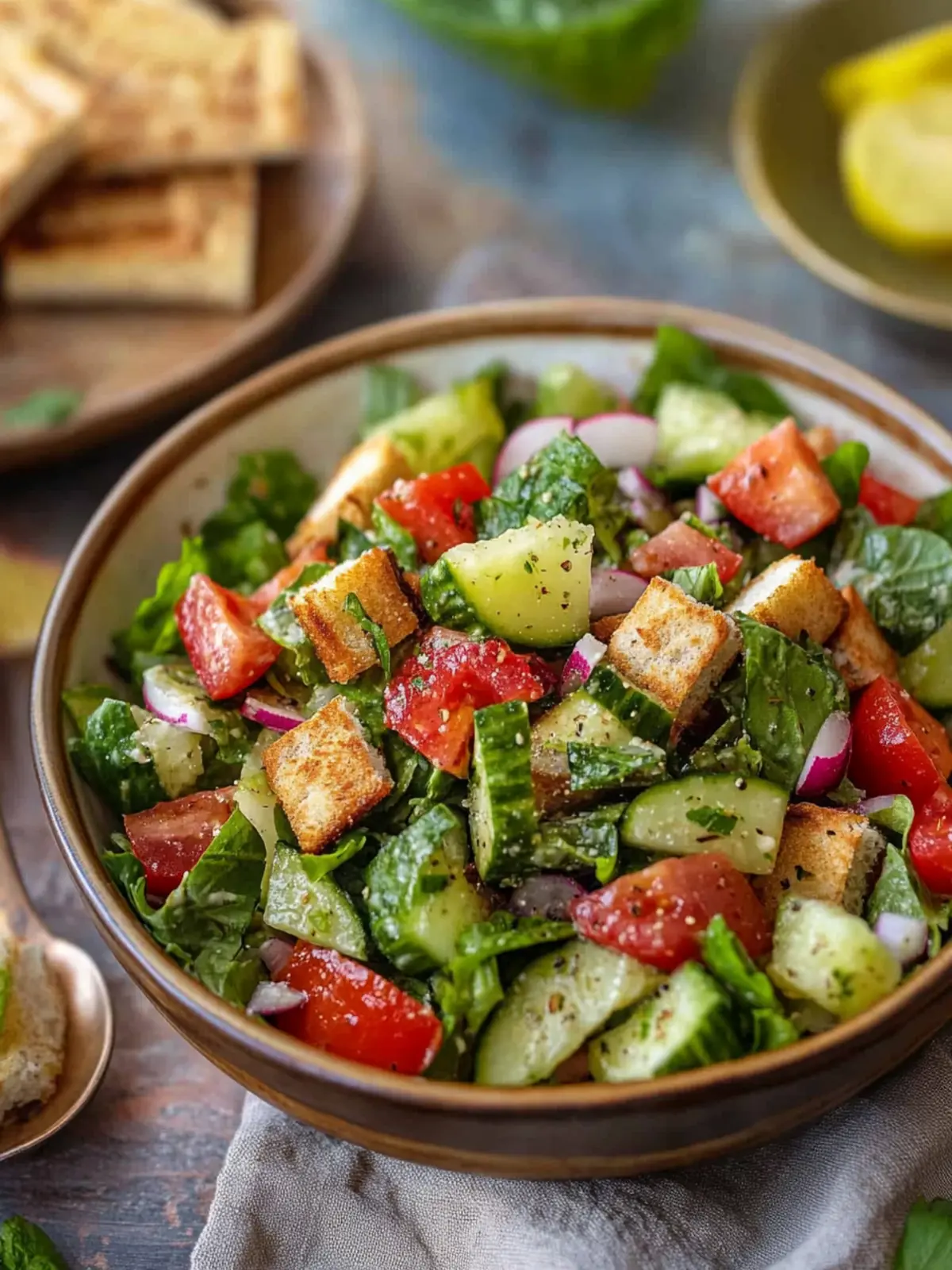 Zesty Authentic Fattoush Salad: Refresh Your Dinner Tonight 4 Authentic Fattoush Salad
