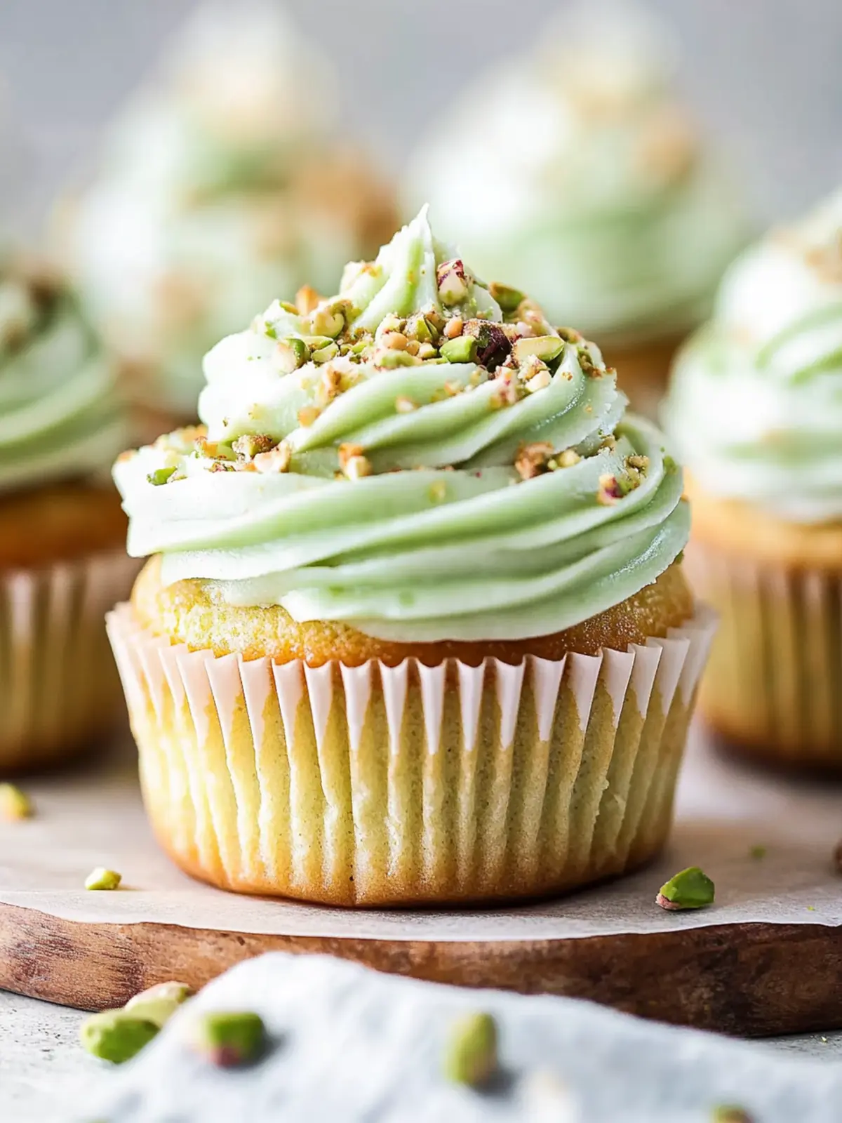 Irresistibly Moist Pistachio Cupcakes with Creamy Frosting 3 Pistachio Cupcakes