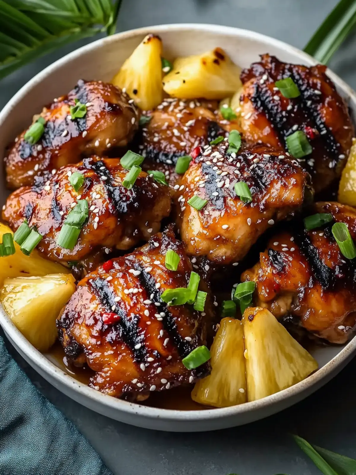 Delicious Teriyaki Pineapple Chicken Thighs in One Pan! 2 Teriyaki Pineapple Chicken Thighs