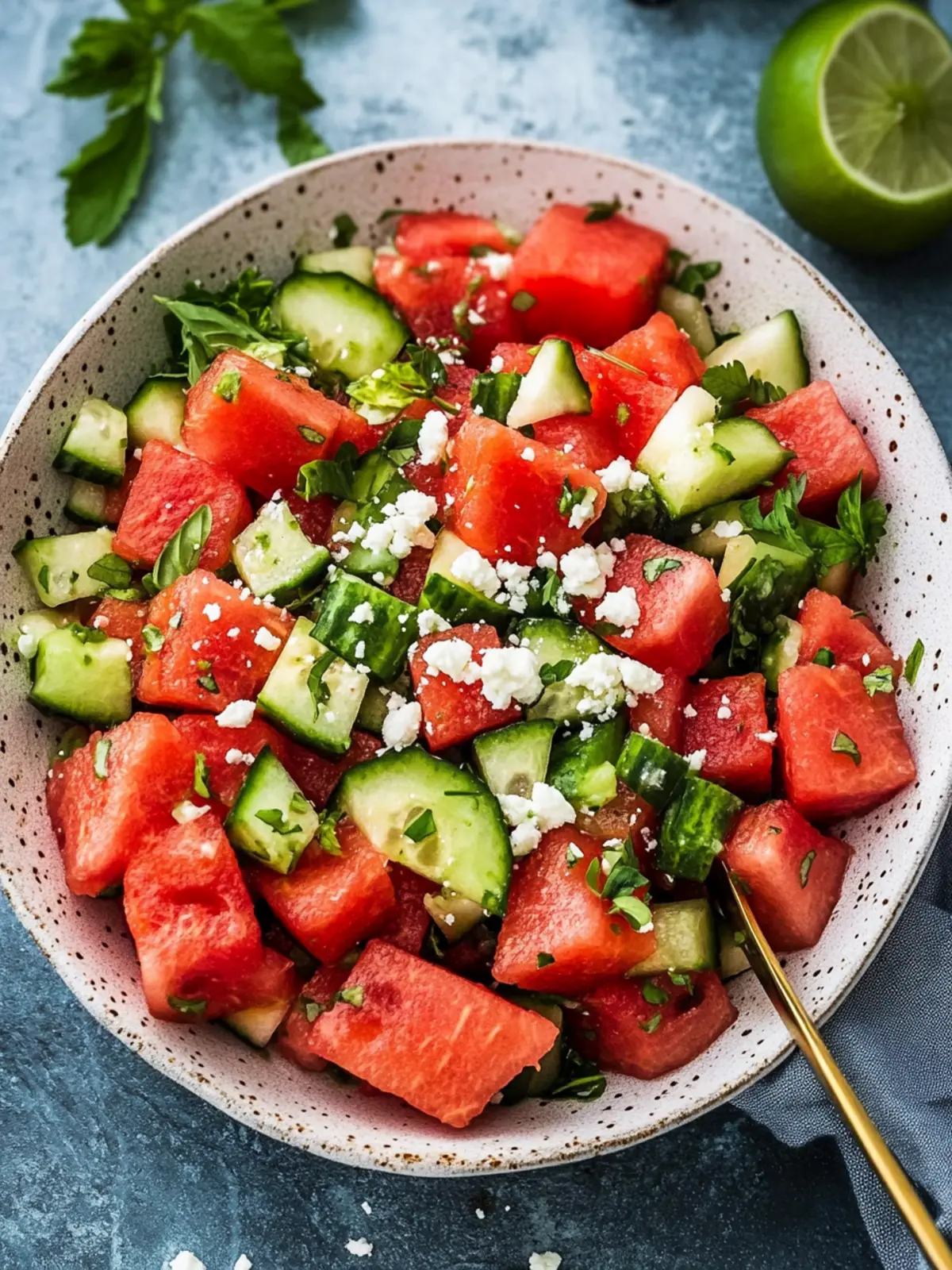 Refreshing Watermelon Salad with Honey-Lime Bliss 3 Watermelon Salad