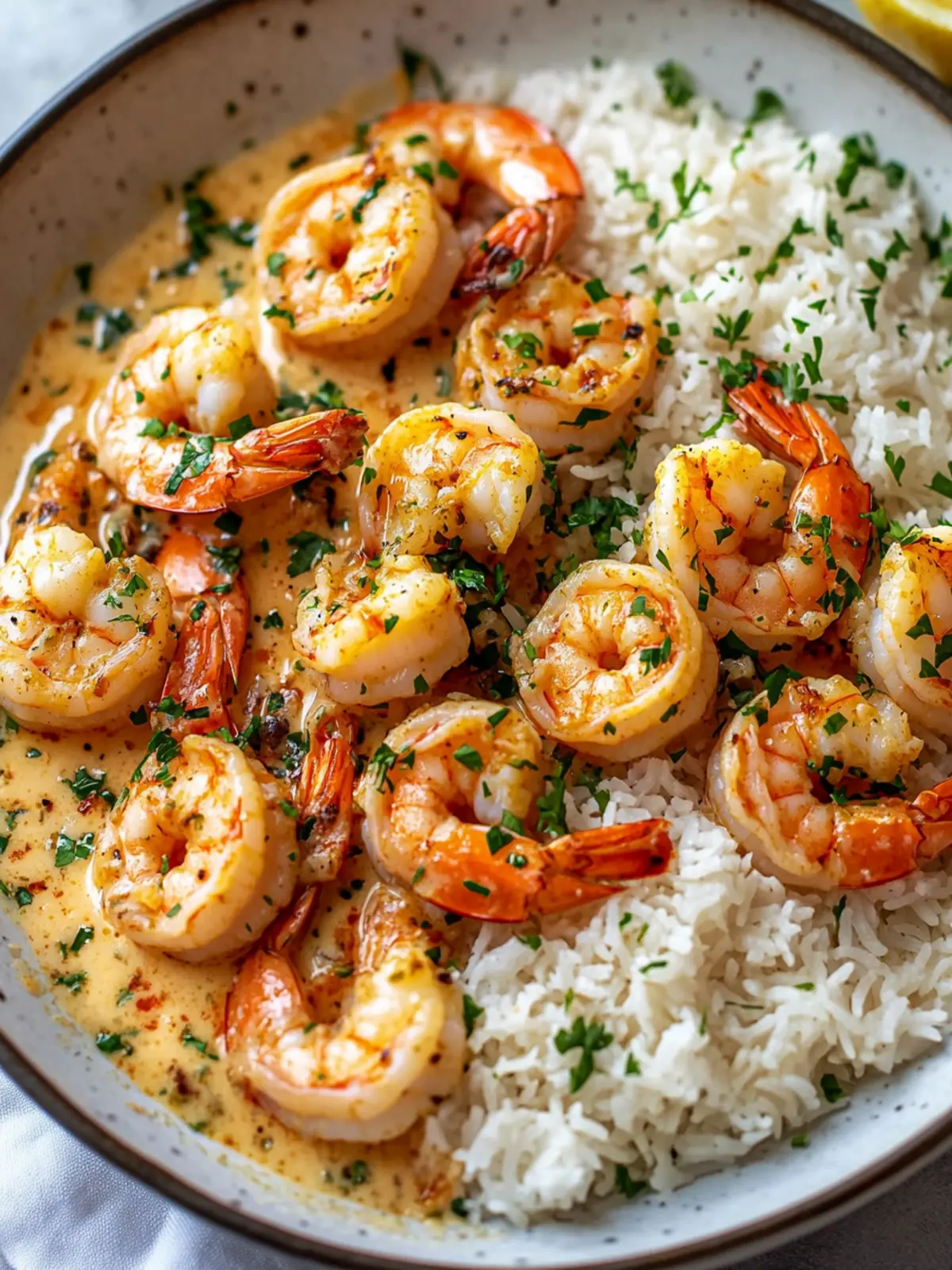 Quick & Easy Creamy Garlic Butter Shrimp with Rice Delight 4 Creamy Garlic Butter Shrimp with Rice
