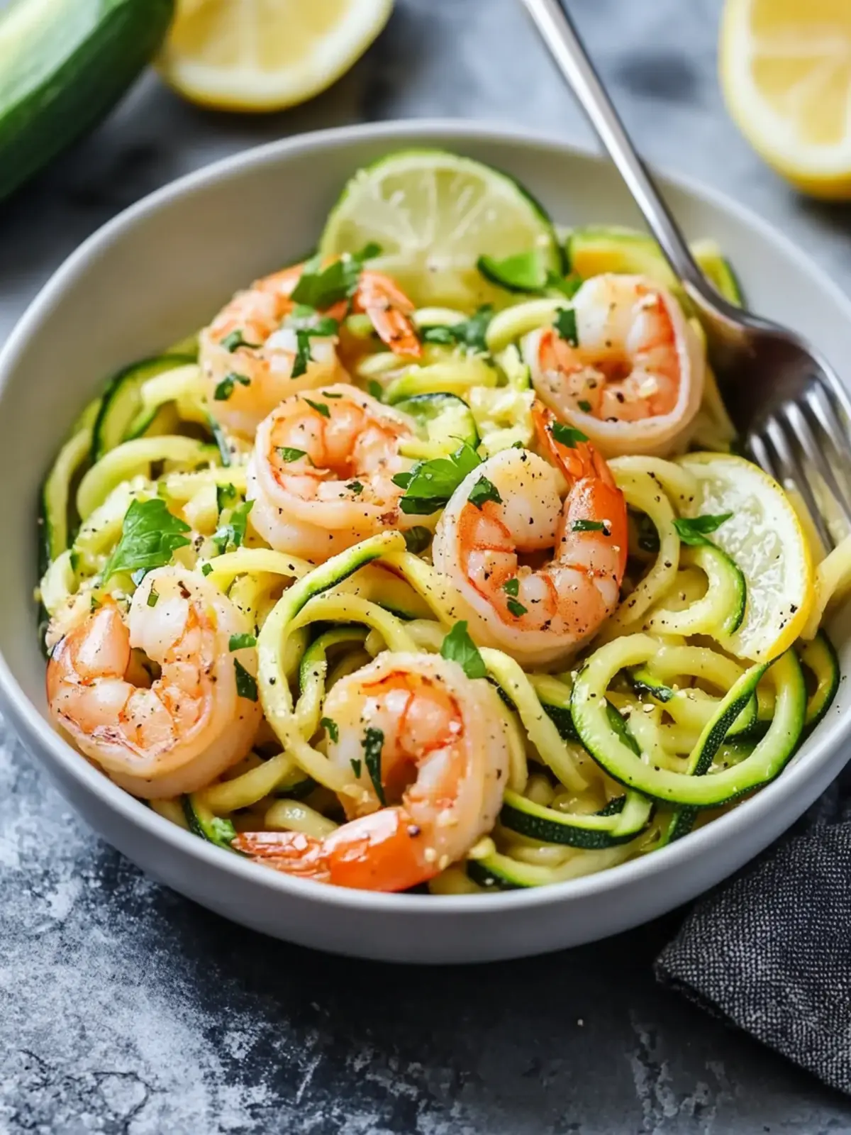 Lemon Garlic Shrimp Zucchini Noodles for a Healthy Dinner Delight 2 Lemon Garlic Shrimp Zucchini Noodle