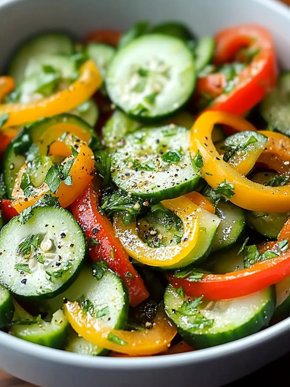Zesty Cucumber Sweet Pepper Salad That Dazzles Your Tastebuds 4 Zesty Cucumber Sweet Pepper Salad