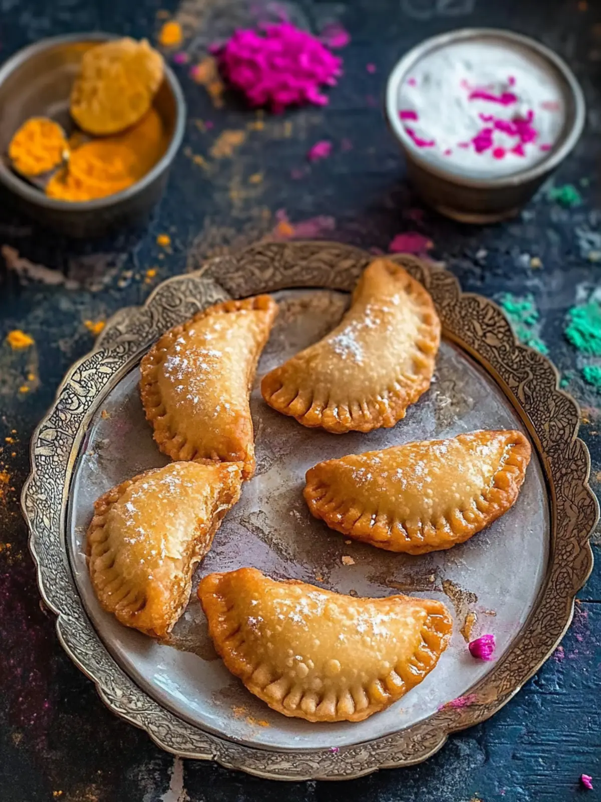 Delicious Homemade Gujiya with Irresistible Mawa Filling 2 Gujiya